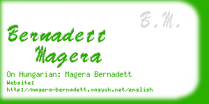 bernadett magera business card